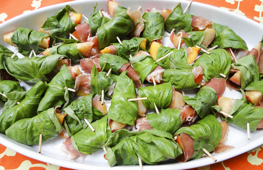 Basil Prosciutto Wrapped Peaches Something New For Dinner