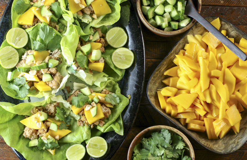 Chicken & Mango Lettuce Wraps | Something New For Dinner