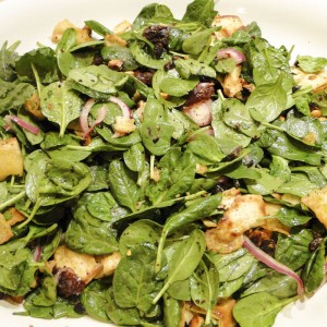 Spinach Salad & Sumac Croutons | Something New For Dinner