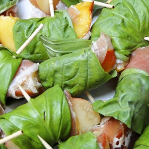 Basil & Prosciutto-Wrapped Peaches | Something New For Dinner