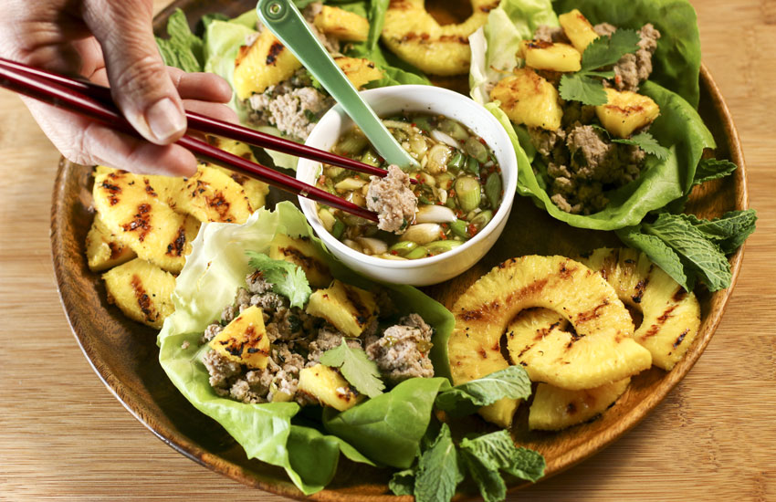 Pineapple And Pork Lettuce Wraps | Something New For Dinner