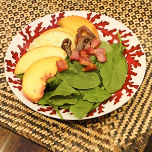 Spinach, Peach & Pancetta Salad | Something New For Dinner