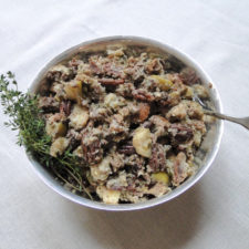 Turkey stuffing with cornbread, sausage, apples & pecans | Something New For Dinner