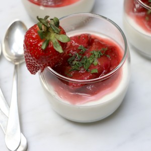 Strawberry Rhubarb Panna Cotta | Something New For Dinner