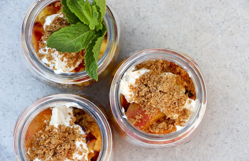 Grilled Peach & Amaretti Parfaits | Something New For Dinner