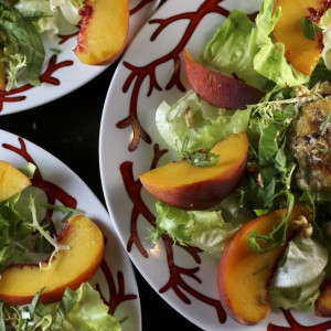 Peach & Warm Goat Cheese Salad | Something New For Dinner