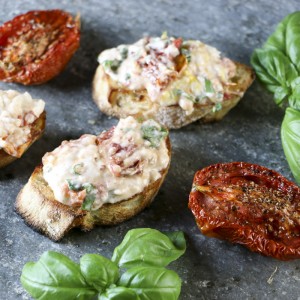 Roasted Tomato & Burrata Bruschetta | Something New For Dinner