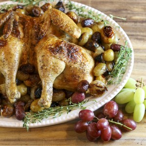 Roast Spatchcock Chicken & Grapes | Something New For Dinner