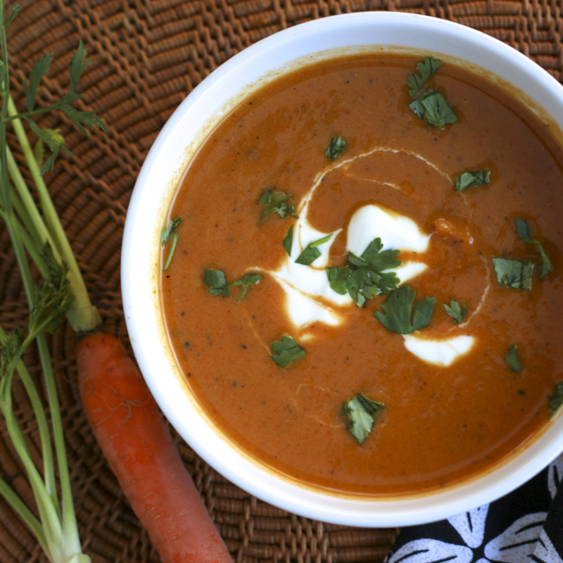 Roasted Carrot Coconut Milk Soup Something New For Dinner