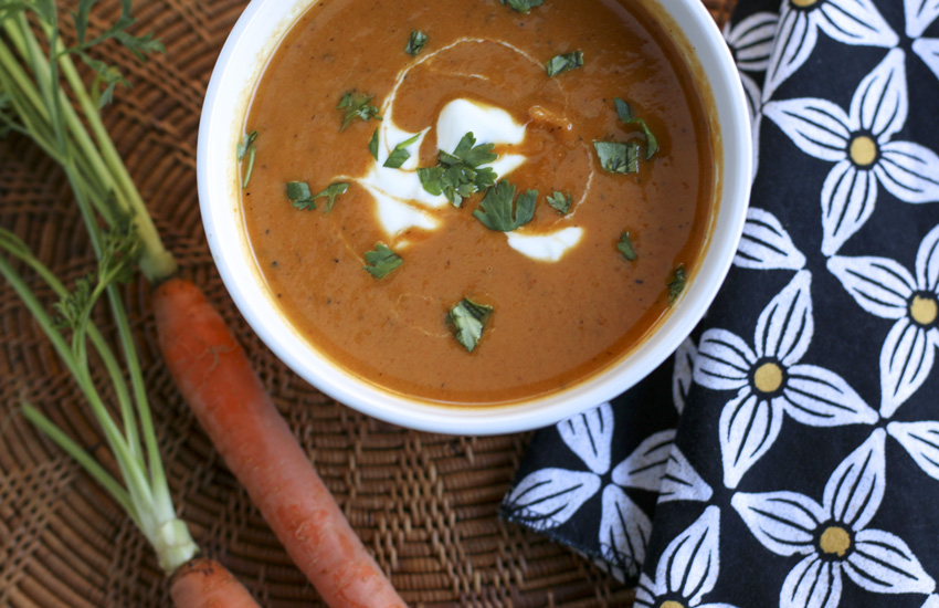 Roasted Carrot Coconut Milk Soup | Something New For Dinner