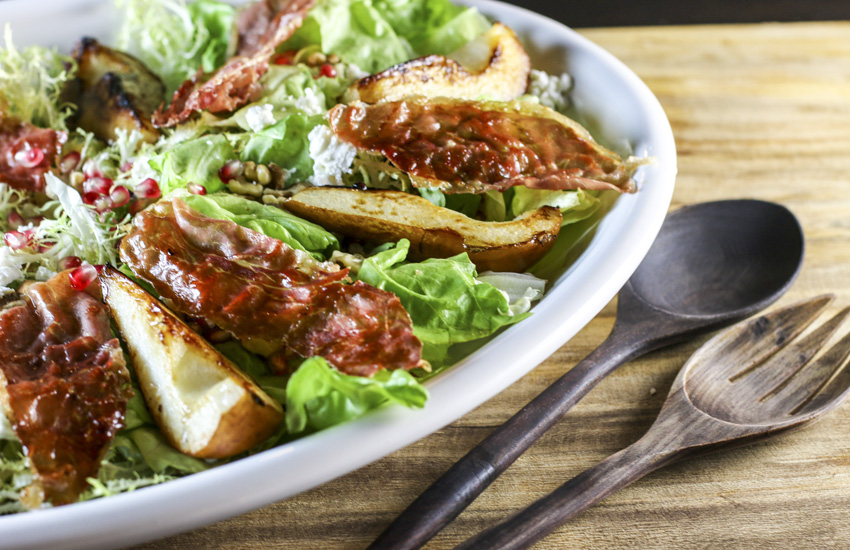 Pear, Prosciutto & Pom Salad | Something New For Dinner