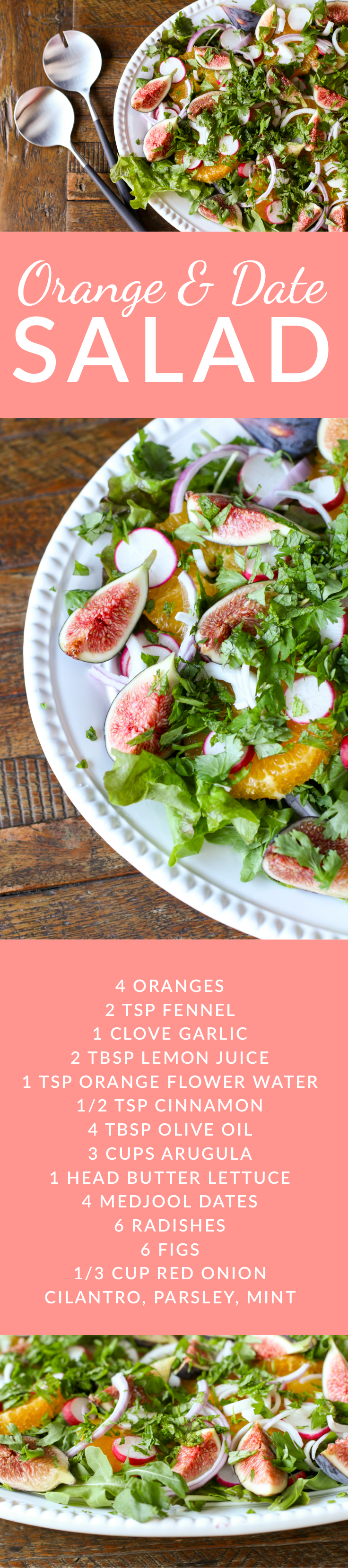 This beautiful orange and date Ottolenghi salad is bursting with complimentary sweet, sour & bitter flavors. Add fresh figs to take it right over the top.