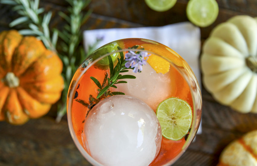 This refreshing and beautiful bright orange cocktail is perfect for Thanksgiving or truly any time of the year.