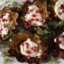 Maple Roasted Acorn Squash with Burrata | Something New For Dinner