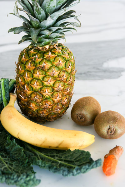 Make this Pineapple and Kale Anti-Inflammatory smoothie to increase your daily intake of fruits and vegetables.