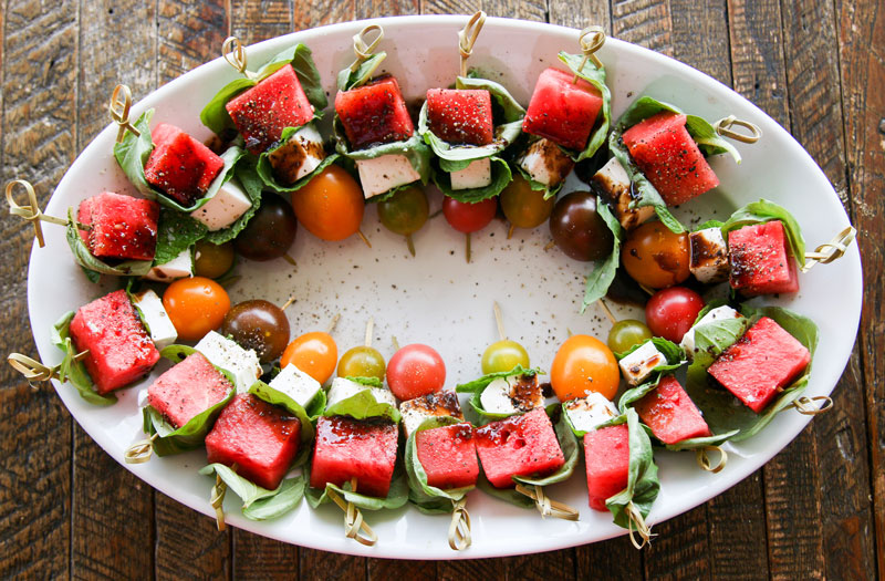 Watermelon, Feta & Tomato Kabobs | Something New For Dinner