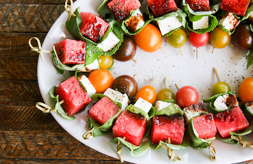 Watermelon, Feta & Tomato Kabobs | Something New For Dinner