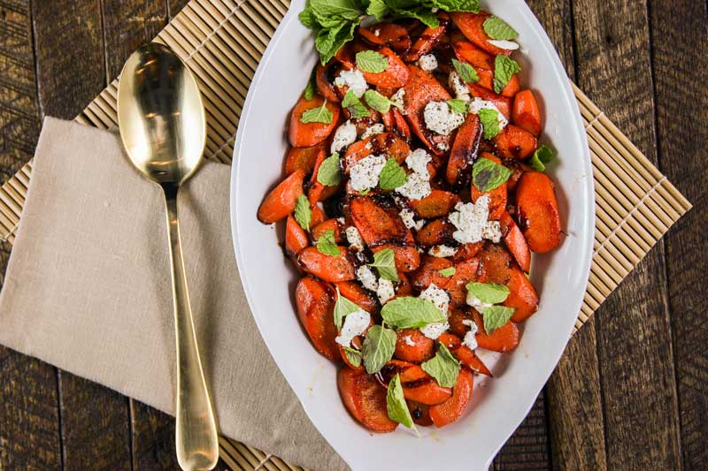 Minted Sous Vide Carrots with Balsamic Vinegar and Goat Cheese | Something New For Dinner