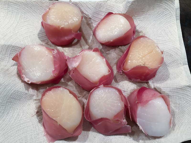 XOXO Prosciutto-Wrapped Scallops | Something New For Dinner