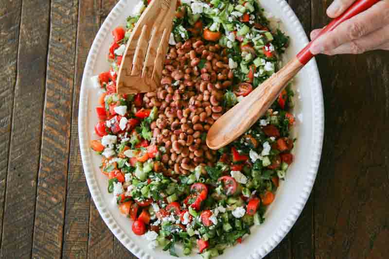 Black eyed pea Greek salad | Something New For Dinner