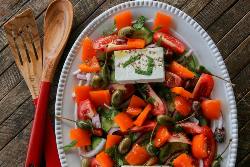 Traditional Greek Salad | Something New For Dinner