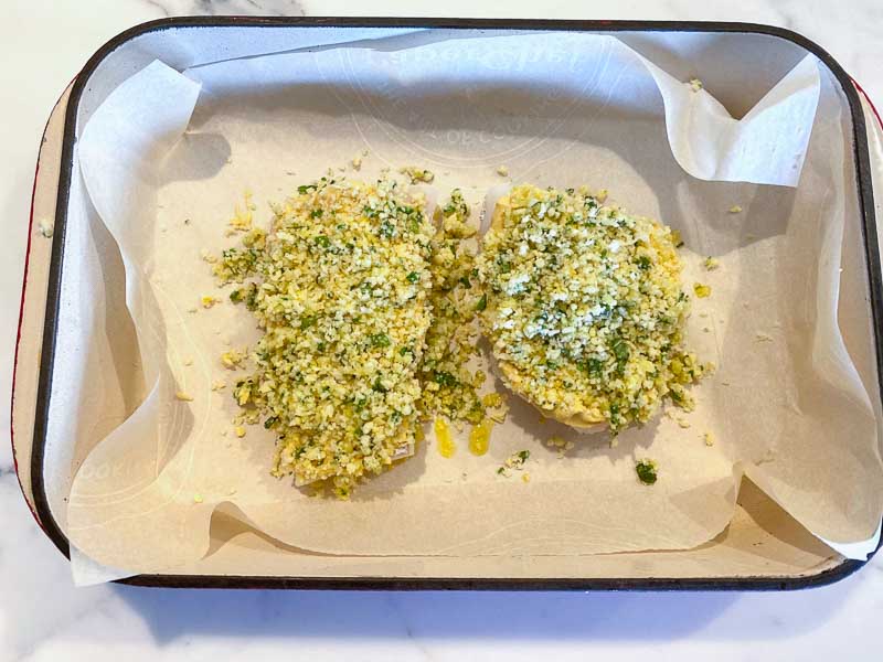 Baked fish with almond panko and parmesan crust | Something New For Dinner