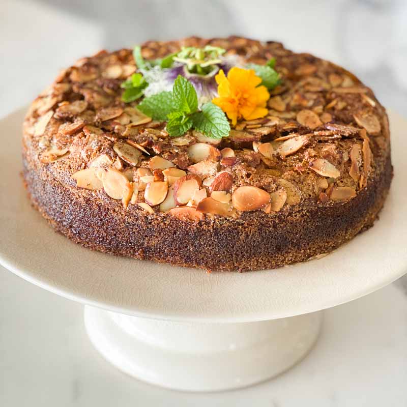 Pumpkin Olive Oil Cake with Espresso and Almonds - Something New For Dinner