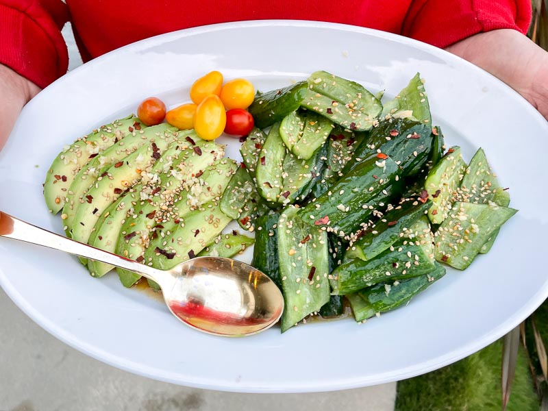 Smashed cucumber salad with avocado and tomatoes | Something New for Dinner