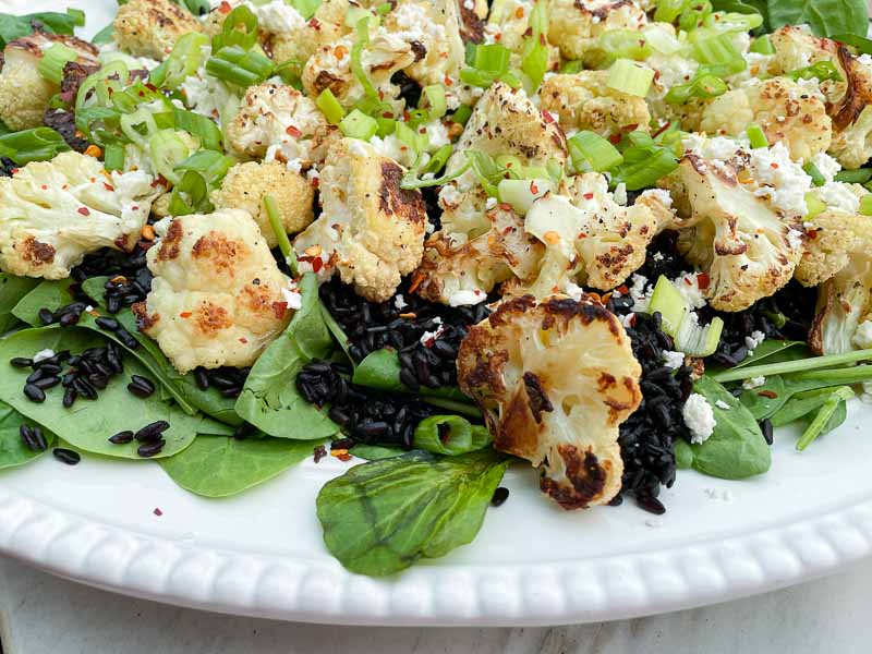 Roasted cauliflower and black rice salad | Something New For Dinner
