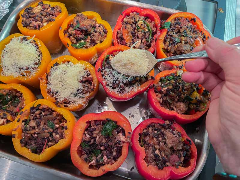 Black rice stuffed bell peppers | something New For Dinner