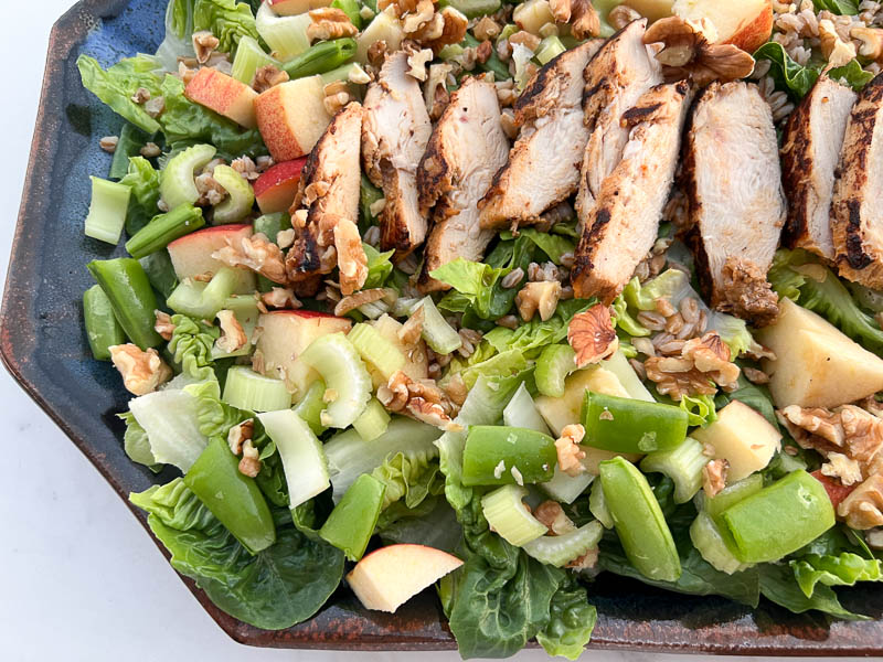 Salad For Dinner with Chicken, Farro & Snap Peas | Something New For Dinner