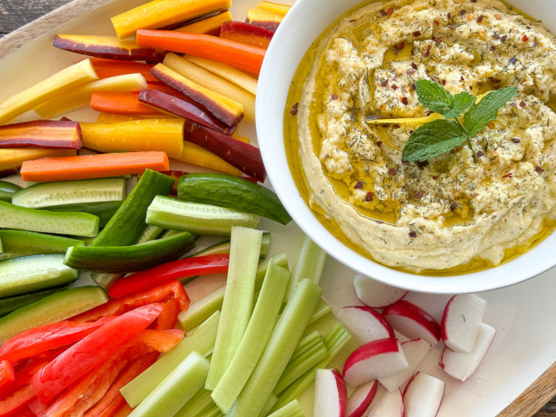 Layered Artichoke and Lemon Hummus | Something New For Dinner